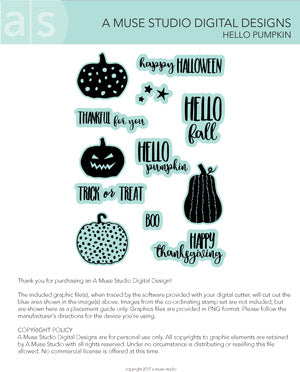 digital cut file - hello pumpkin