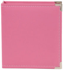 snap faux leather album 6x8 - bubblegum