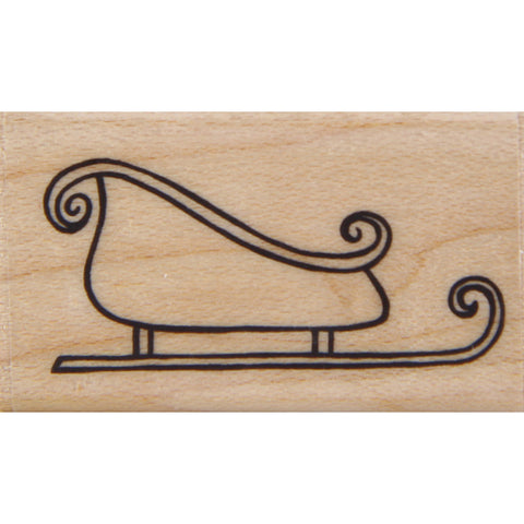 wood stamp - sleigh