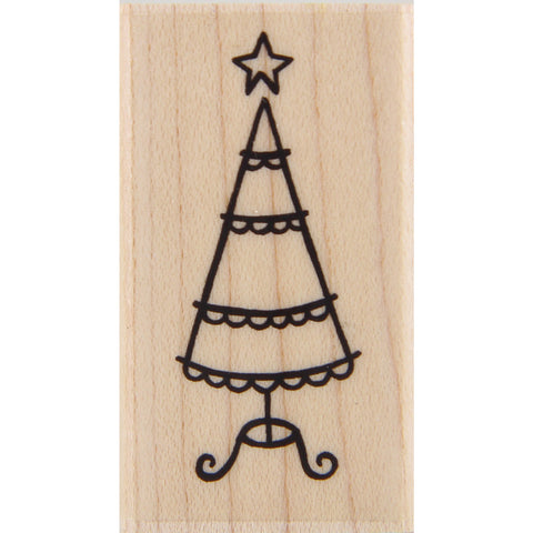 wood stamp - scallop tree