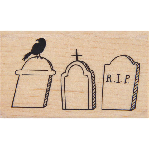 wood stamp - cemetery row