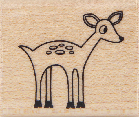 wood stamp - fawn