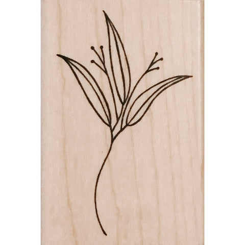 wood stamp - lily