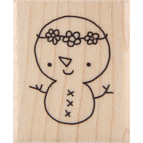 wood stamp - mb hippy snowchick
