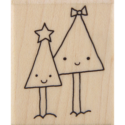 wood stamp - mb tree duo