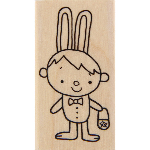 wood stamp - mb bunny boy