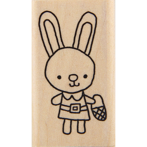 wood stamp - mb bunny dress