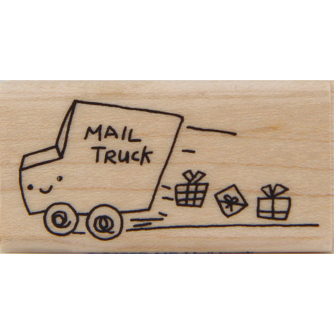 wood stamp - mb mail truck