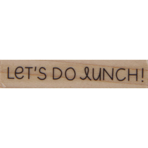 wood stamp - let's do lunch