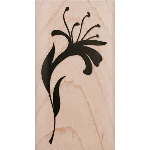 wood stamp - jasmine silhouette