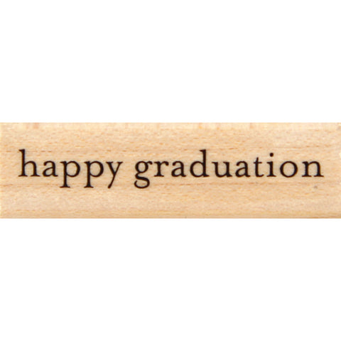 wood stamp - happy graduation EM