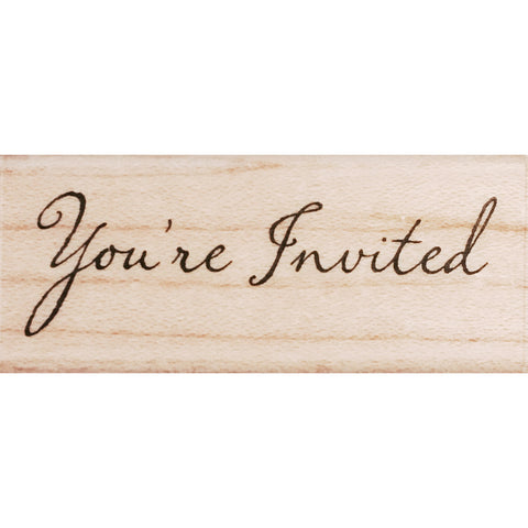wood stamp - you're invited RM