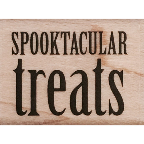 wood stamp - spooktacular treats