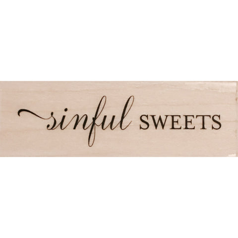 wood stamp - sinful sweets