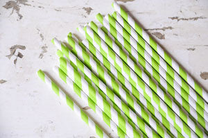paper straws - lime