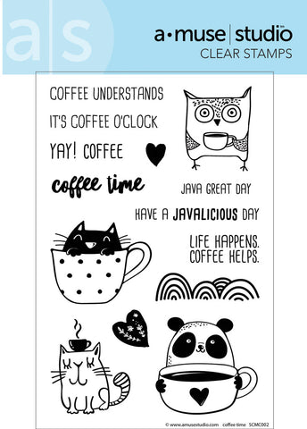coffee time clear stamps - a muse studio