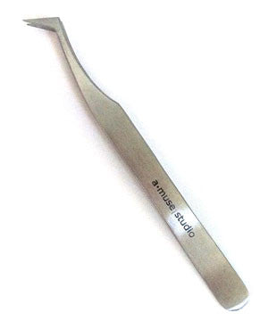 A Muse Studio Angled Stainless Steel Tweezers