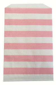 treat bags medium - horizontal stripe - blush