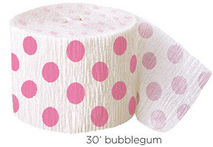 crepe paper dot - bubblegum