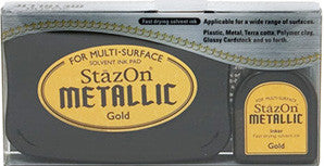 staz-on metallic gold ink pad & refill –