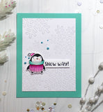 A Muse Studio greeting card showing bermuda blue pearl stickers