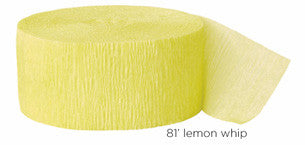 crepe paper solid - lemon whip