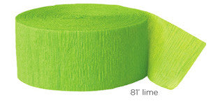 crepe paper solid - lime