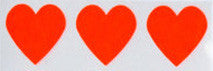 stickers - neon red hearts
