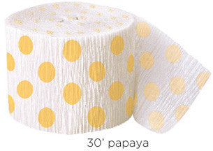 crepe paper dot - papaya